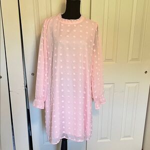 Super Cute Pink Long Sleeve Dress